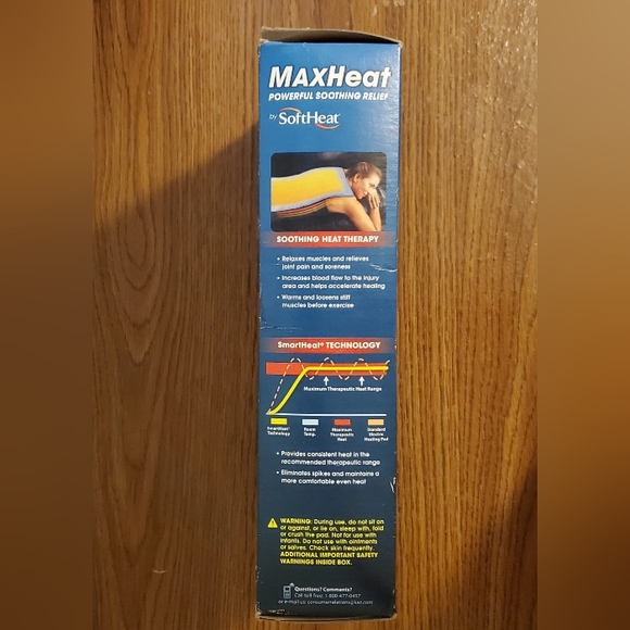 MaxHeat by SoftHeat, washable heating pad. New in Box. - Picture 12 of 15